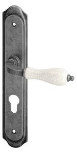 AC-T servis ACT dveřní klika DARK OV (patina šedá/porcelán) Provedení: WC (pro WC, koupelna), Rozteč: 90 mm