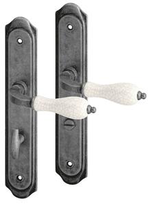 AC-T servis ACT dveřní klika DARK OV (patina šedá/porcelán) Provedení: WC (pro WC, koupelna), Rozteč: 72 mm