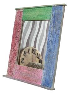 (1838) BLUE LAGOON - Dřevěné vintage zrcadlo