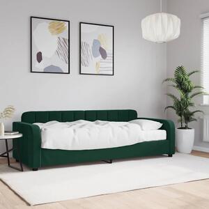 Válenda s matrací tmavě zelená 80 x 200 cm samet 3196900