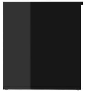 Úložná truhla Eraldo - 84x42x46 cm | černá s vysokým leskem