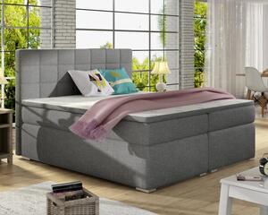 Zlutahala.cz Postel Boxspring Alicia, sv. šedá (látka - ba 03)