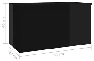 Úložná truhla Eraldo - 84x42x46 cm | černá s vysokým leskem