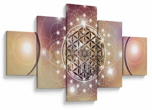 Obraz - Mandala s elementy (125x70 cm)