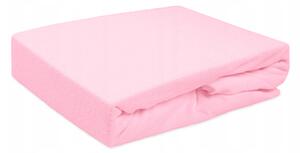 Froté Prostěradlo s gumou 180x200 RŮŽOVÉ 5 DARYmex
