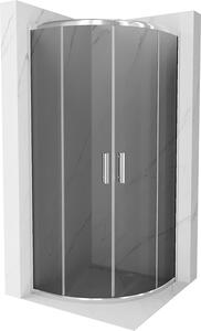 Mexen RIO - Čtvrtkruhový sprchový kout 80x80 cm, šedá, 863-080-080-01-40