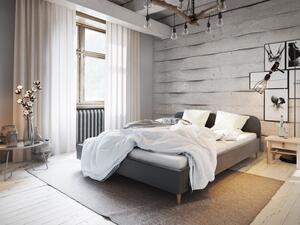 Manželská čalouněná postel 180x200 LETICIA - šedá