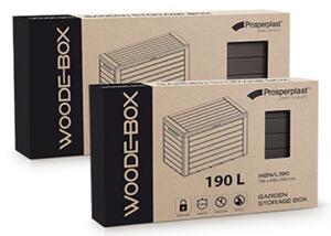 Zahradní box WOODEBOX 190 l - tmavě hnědá 78 cm PRMBWL190-440U
