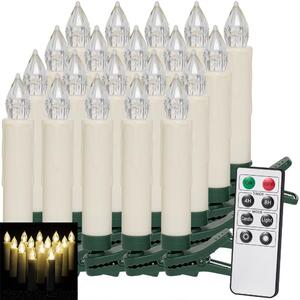 Goleto Vánoční svíčky na stromeček 20 LED | teplá bílá