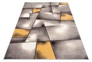 Makro Abra Kusový koberec FIESTA 36301/37225 Geometrický šedý žlutý Rozměr: 80x150 cm