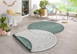 Kusový koberec Twin-Wendeteppiche 103111 grün creme 140x140 cm