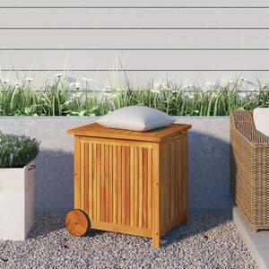 Zahradní úložný box s kolečky 60 x 50 x 58 cm masivní akácie 319710