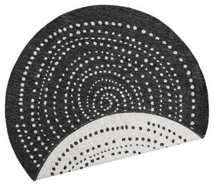 Kusový koberec Twin-Wendeteppiche 103109 schwarz creme 200x200 cm