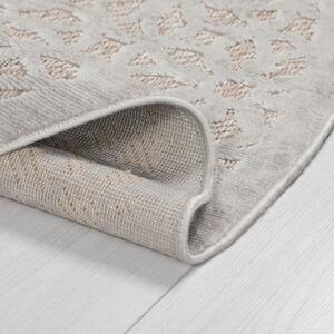 Flair Rugs koberce Kusový koberec Piatto Argento Silver kruh – na ven i na doma - 160x160 (průměr) kruh cm