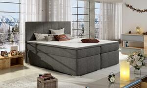 Zlutahala.cz Postel Boxspring Boleria 180x200, šedá (látka - bb 01)