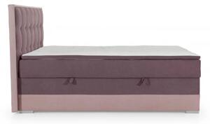 Postel Boxspring Damasia, šedá / modrá (DMS 09)