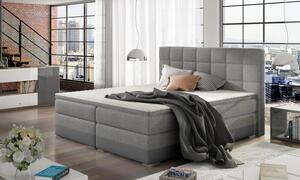 Postel Boxspring Damasia, šedá / šedá (DMS 04)