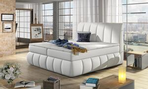 Postel Boxspring Vincenzia 200x180, bílá (koženka - bvi 09)