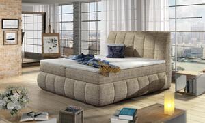 Postel Boxspring Vincenzia 200x180, béžová (pytlovina - bvi 03)