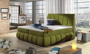 Postel Boxspring Vincenzia 200x180, zelená (látka - bvi 15)