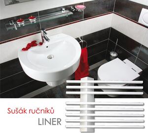 ELVL Bitherm elektrický koupelnový sušák ručníků LINER.ES s vidlicí do zásuvky 550x395 mm ELVL0715 Barva: Bílá