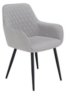 KONDELA Designové křeslo, světle šedá/černá, OSKOR