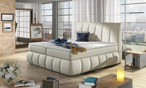 Postel Boxspring Vincenzia 200x180, krémová (koženka - bvi 11)