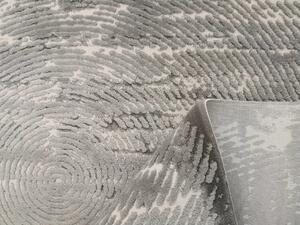 Kusový koberec s 3D vzorem kruhu Vals 8125 Grey 80x150 cm