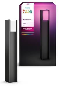 Zahradní sloupkové svítidlo 1x E27 2000–6500K antracitová IP44 Philips HUE White and Color Ambiance Turaco 8721103118516