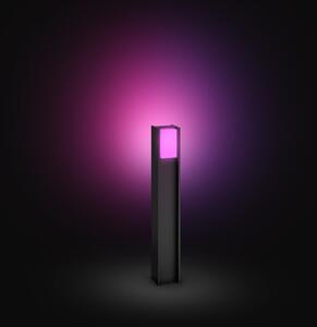 Zahradní sloupkové svítidlo 1x E27 2000–6500K antracitová IP44 Philips HUE White and Color Ambiance Turaco 8721103118516