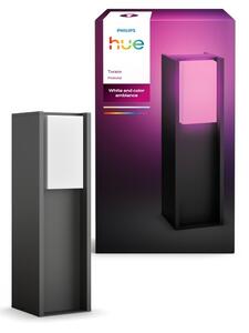 Zahradní sloupkové svítidlo 1x E27 2000–6500K antracitová IP44 Philips HUE White and Color Ambiance Turaco 8721103118455