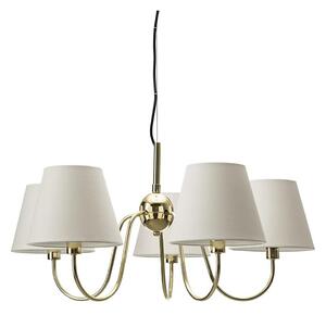 ByRydens 4202720-6509 - Lustr na lanku LYNF 5xE14/8W/230V mosaz/bílá