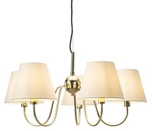 ByRydens 4202720-6509 - Lustr na lanku LYNF 5xE14/8W/230V mosaz/bílá