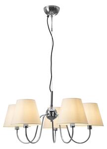 ByRydens 4202720-6510 - Lustr na lanku LYNF 5xE14/8W/230V chrom/bílá