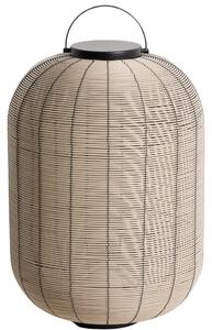 Kave Home Béžová zahradní LED lampa z umělého ratanu Saranella 55 cm