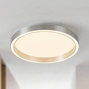 Lucande LED stropní svítidlo Rotundo, Ø 40 cm, hliník, stmívatelné, stmívatelný, Hliník / šedá / zinek, Obývací pokoj / jídelna, Plast, Moderní