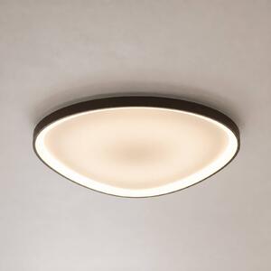 Lucande LED stropní svítidlo Asken, 61 cm, hnědé, stmívatelné, stmívatelný, Hnědá / rez, Chodba, Hliník, Moderní
