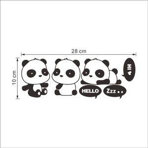 U Foťáka Samolepka na zeď na vypínač Panda HELLO 8x14cm