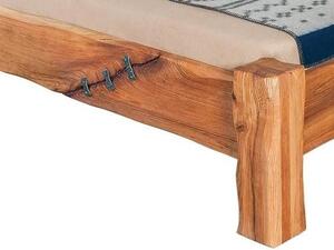 Masivní designová postel DANTINA s úložným prostorem z jilmového dřeva, 200x180