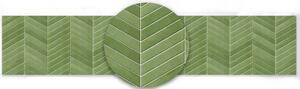 Kuchyňský panel ABS plast Green herringbone tile 3000x600mm 1,5mm
