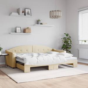 Válenda s přistýlkou krémová 80 x 200 cm textil 3197529