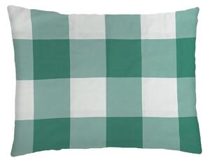 XPOSE® Bavlněný povlak na polštář KÁRO - tmavě zelený 70x90 cm