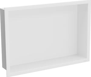 Mexen X-Wall-R zapuštěná police s límcem 45 x 30 cm, Bílá - 1920453010