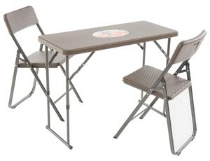Souprava nábytku z technorattanu 2 x židle + stůl Catering Wenge PATIO