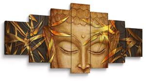 Obraz - Zlatý Buddha (210x100 cm)