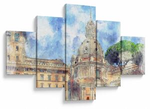 Obraz - Kostel Santa Maria di Loreto, Řím, Itálie (125x70 cm)
