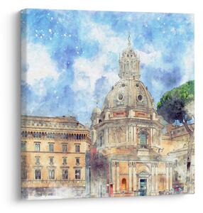 Obraz - Kostel Santa Maria di Loreto, Řím, Itálie (30x30 cm)