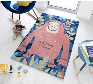Kusový koberec Zest Kids Jungle Monkey Brown/Multi 80x120 cm
