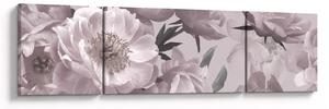 Obraz - Vintage květy pivoněk (170x50 cm)