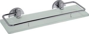 Bemeta Design OMEGA: Polička, 300 mm, s výklopnou hrazdou, sklo - 104102202